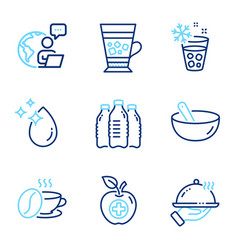 Food And Drink Icons Set Included Icon As Ice