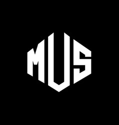 Mus Letter Logo Design With Polygon Shape