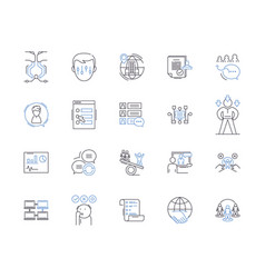 Organizational Development Outline Icons