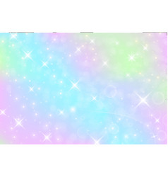 Unicorn Galaxy Fantasy Background With Stars