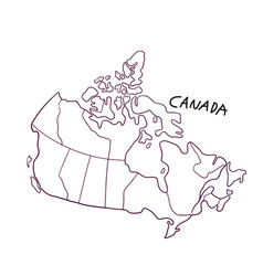 Hand Drawn Doodle Map Of Canada