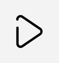 Play Button Line Icon Symbol Sign Music Playback