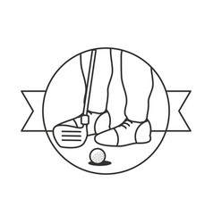 Seal With Golf Player Feet And Stick