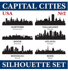 Capital Cities Silhouette Set Usa Part 2