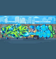 Colorful Outdoor Urban Streetart Graffiti Wall