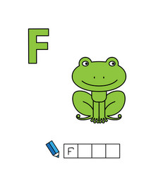 Cute Cartoon Animals Alphabet Frog