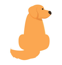 Golden Retriever Stay Sad Icon Cartoon Dog