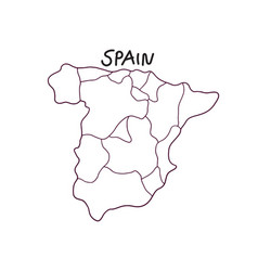 Hand Drawn Doodle Map Of Spain