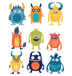 Monster Clipart Set Flat