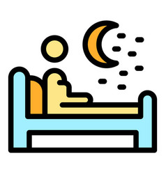 Person Insomnia Icon Flat