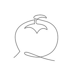 Tomato Continuous One Line Drawing