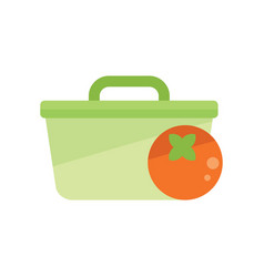 Tomato Lunch Box Icon Flat Healthy Meal