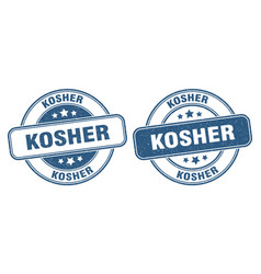 Kosher Stamp Label Round Grunge Sign