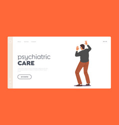 Psychiatric Care Landing Page Template Scared