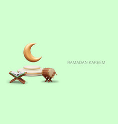 Ramadan Kareem Golden Crescent Open Quran