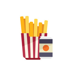 French Fries Lunch Icon Flat Dinner Food