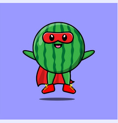 Cute Watermelon Superhero Flaying