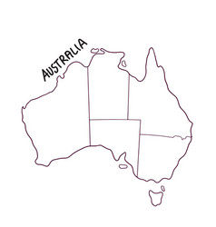 Hand Drawn Doodle Map Of Australia