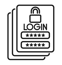 Login Password Icon Outline Page Log