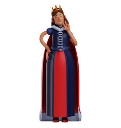 Lovely 3d Queen Cartoon Character Showing