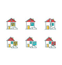 Real Estate Matters Rgb Color Icons Set Tenancy