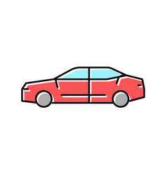 Sedan Car Color Icon