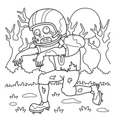 Zombie Athlete Coloring Page For Kids