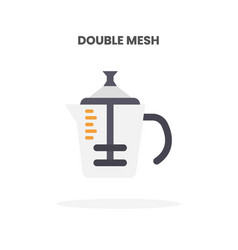 Double Mesh Frother Milk Icon Flat