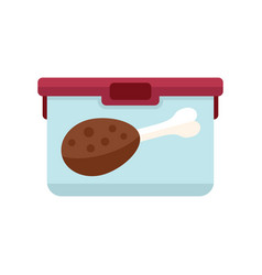 Food Meat Box Icon Flat School Dinner