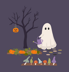 Halloween Garden Cute Ghost