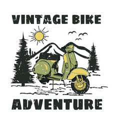 Vintage Bike Adventure T Shirt Design