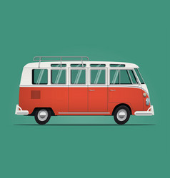 Vintage Classic Bus Cartoon Styled