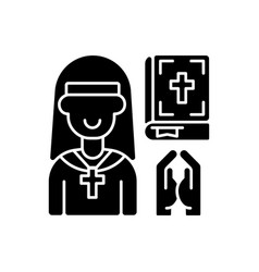 Clergy Black Glyph Icon