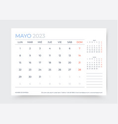 May 2023 Year Calendar In Spanish Monthly Planner