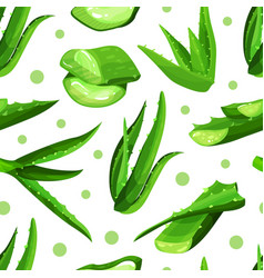 Aloe Vera Natural Product Seamless Pattern