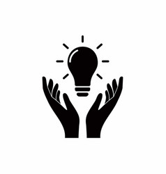 Hand Holding Bulb Icon