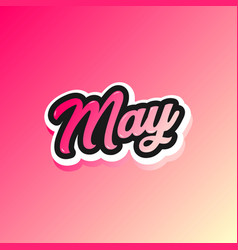 May Said With Hand Lettering