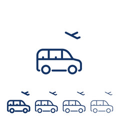 Airport Tansfer Line Icon Taxi Shuttle Min