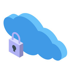 Cloud Data Support Icon Isometric Content