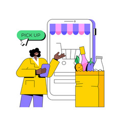 Grocery Pick Up Service Abstract Concept