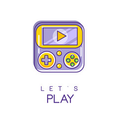 Nintendo Game Logo In Line Style With Purple