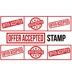 Offer Accepted Rubber Grunge Stamp Set