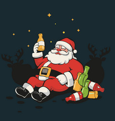 Santa Claus And Bottles