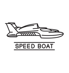 Speedboat Outline Design