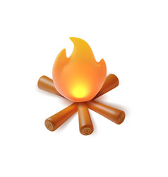 3d Bonfire Plasticine Cartoon Style