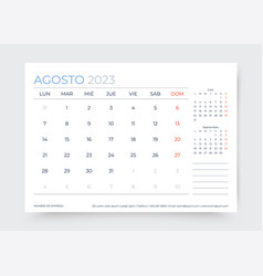 Calendar For August 2023 Year Desk Monthly