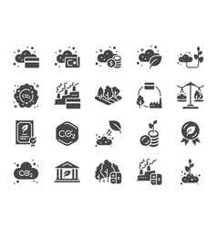 Carbon Credit Icon Set