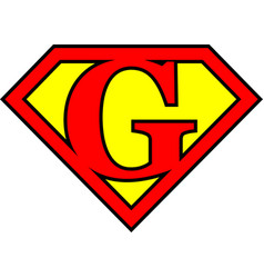 Super G Letter Superhero G Letter