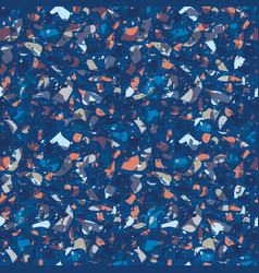 Terrazzo Seamless Pattern In Shades Blue