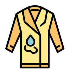 Coat Repair Icon Color Outline